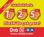 1 TL DiaSA'da ok Para