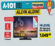 A101 27 Nisan - Hi-Level LED TV ve Vestel Venus V3