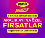 Gratis 5 - 8 Aralk 2019 ndirim