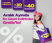 Gratis - 6 - 9 Aralk ndirimleri