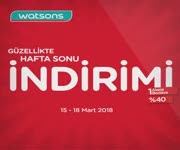 Watsons Haftasonu Gzellii 15 - 18 Mart